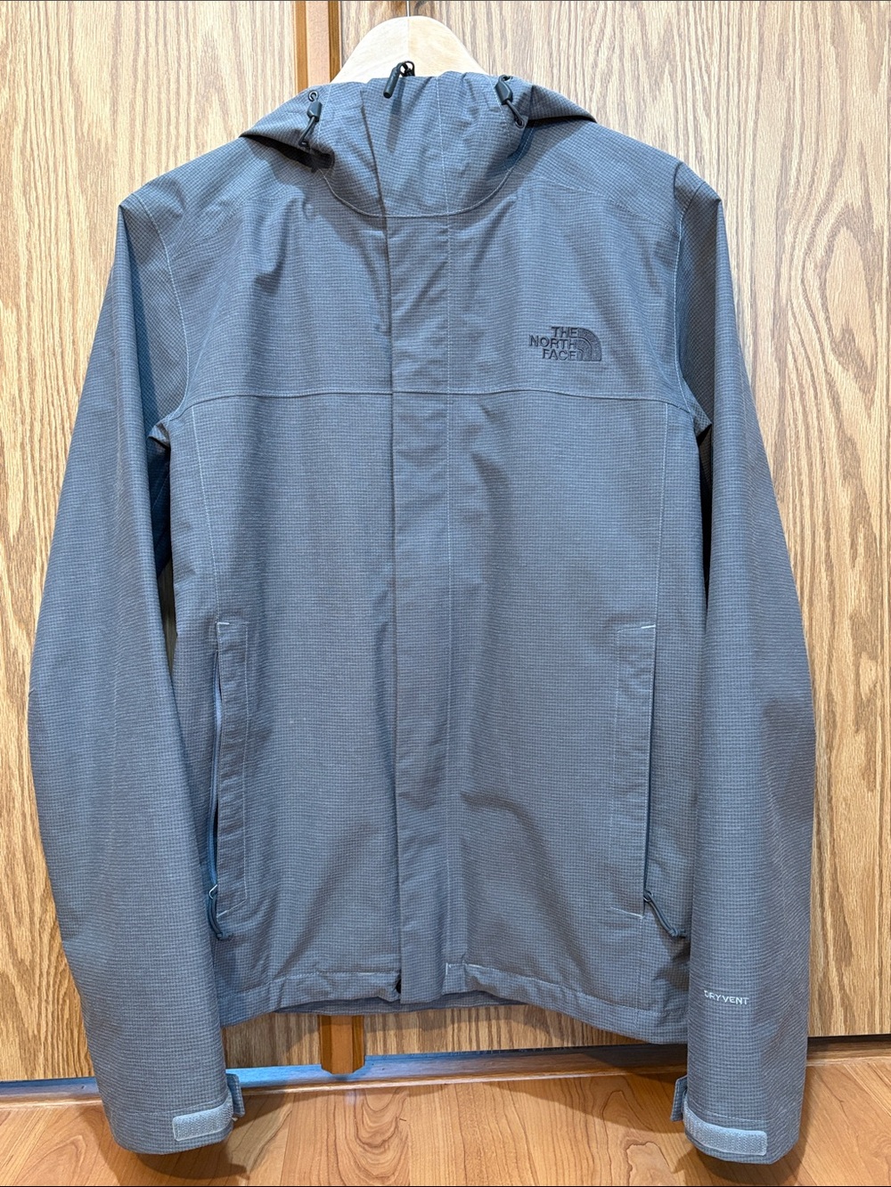 The North Face Men’s Slate Grey Hooded Dry Vent Rain Jacket